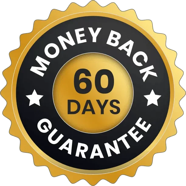 60-day money-back guarantee badge